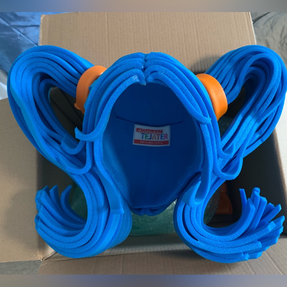 Blue foam wig